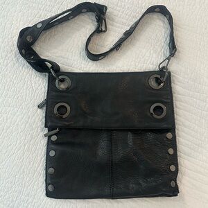 Hammitt Montana Reversible Leather Crossbody Black/Gunmetal